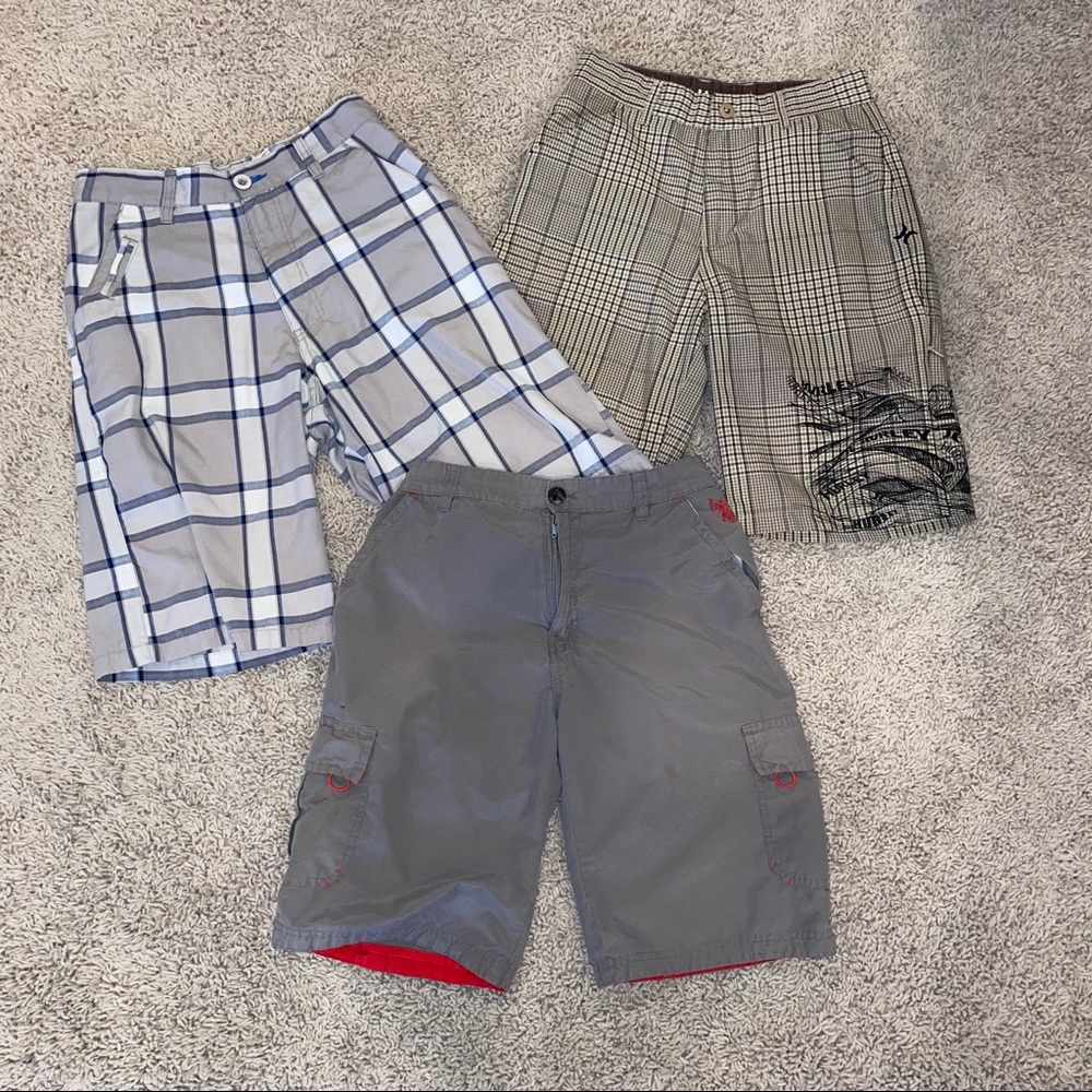 Burnside Hurley Polo Shorts Bundle Youth Boys Size 12